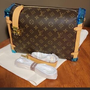 Monogram Trunk Bag with Gold and Tan Accents